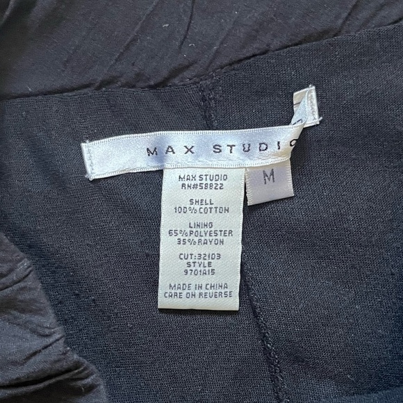 Max Studio Black Floral Textured A-Line Skirt - Picture 3 of 5